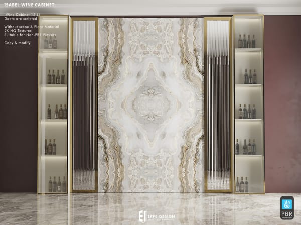 Isabel Wine Cabinet 15 LI PBR [Erfe Design]*