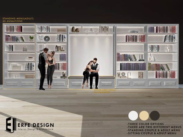 Jaybird Bookcase with 3 Color - Adult [Erfe Design] *