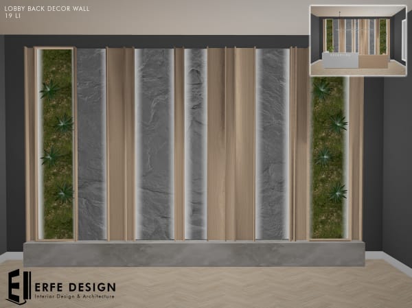 Lobby Reception Back Decor 19 LI [Erfe Design] *