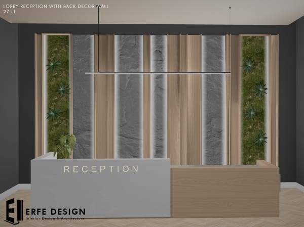Lobby Reception Desk & Back Decor 27 LI [Erfe Design]*