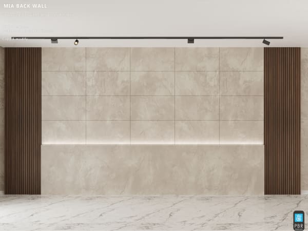 Mia Back Wall 3 LI with Light HUD PBR [Erfe Design]