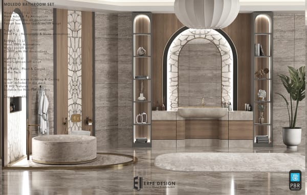 Moledo Bathroom Set PG  [Erfe Design]*