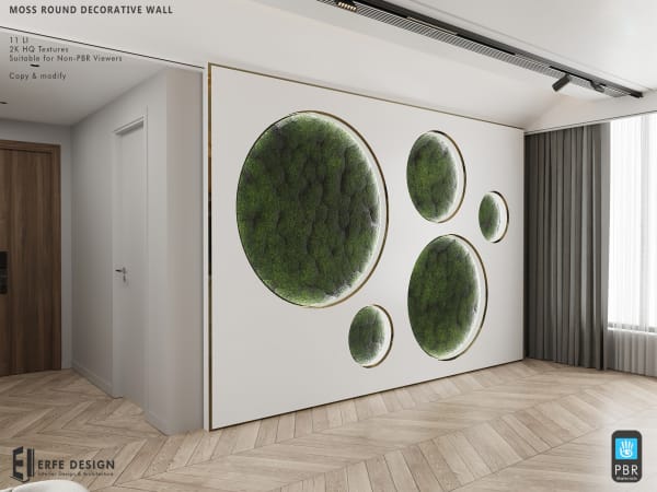 Moss Round Decorative Wall PBR 11 LI [Erfe Design]*