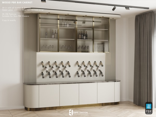 Mosso Bar Cabinet 30 LI  PBR  [Erfe Design]*
