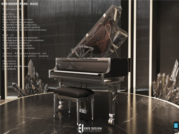 Noir Piano BLACK PG 27 LI PBR [Erfe Design]