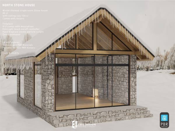 North Stone HOUSE pbr 25x16 sqm 80 LI [Erfe Design] *