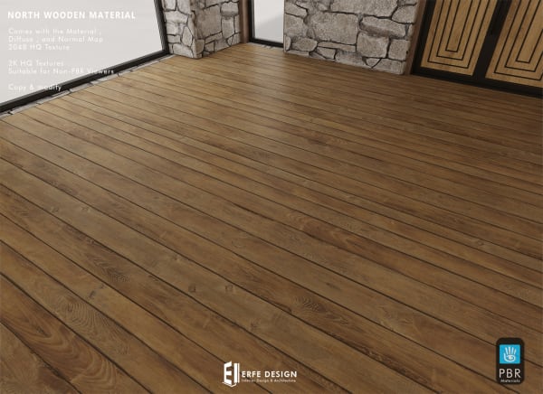 North Wooden Planks  PBR Material  - Erfe Design*