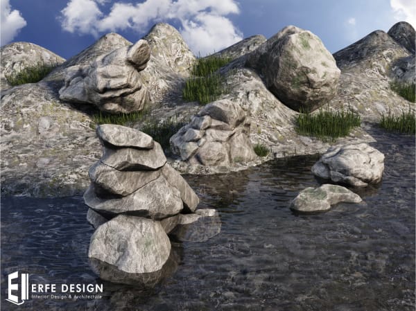 Rock Stone Grey 6 Pieces [Erfe Design] *