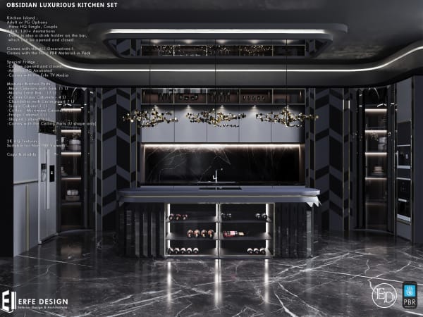 Obsidian Kitchen Set v 1.0  PG [Erfe Design]*