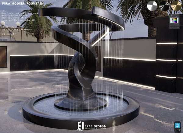 Pera Modern Fountain 3 COLORED 11 LI