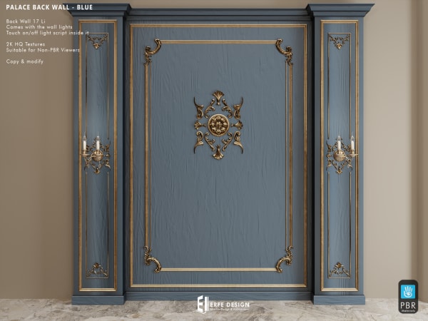 Palace Back Wall BLUE [Erfe Design]