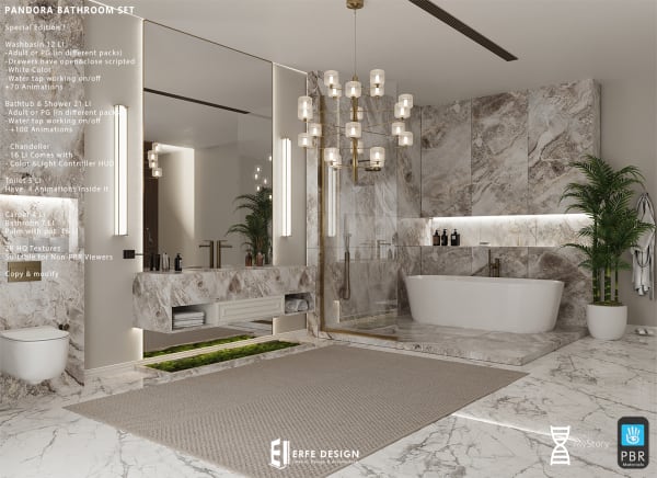 Pandora Bathroom Set PG [Erfe Design]