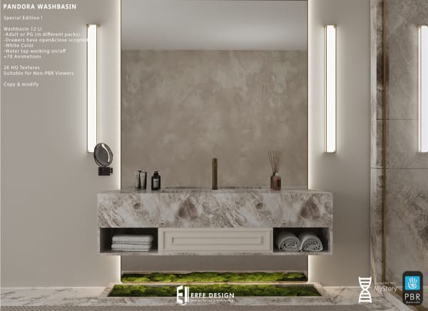 Pandora Washbasin 15 LI PG [Erfe Design]