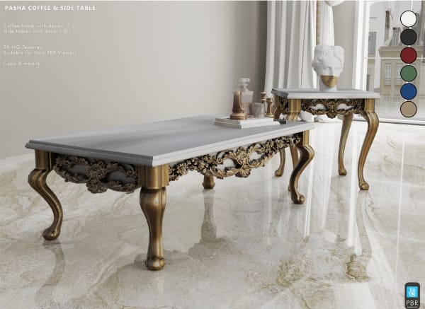 Pasha Middle Side table PBR [Erfe Design]