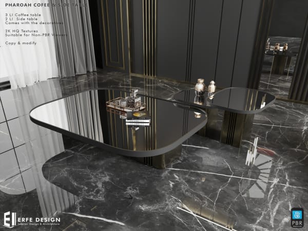 Pharoah Coffee&Side table PBR 3 LI [Erfe Design]*