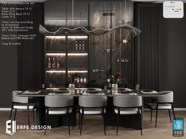 Pier Diningroom Set Black [Erfe Design]*