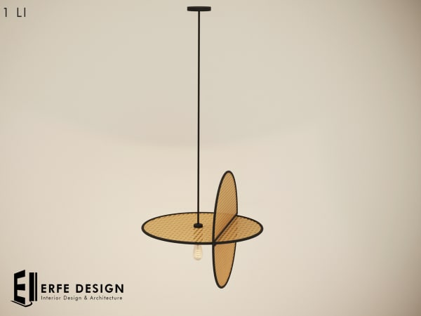 Rattan Space Ceiling Lighting 1 LI [Erfe Design] *