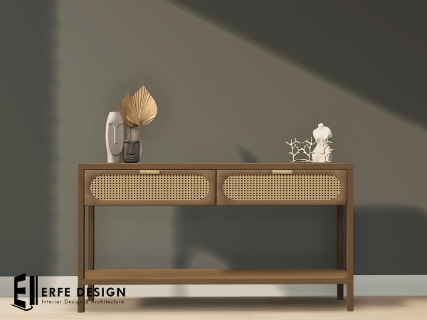 Rattan Luxury Dresser 5 LI with decors [Erfe Design] *