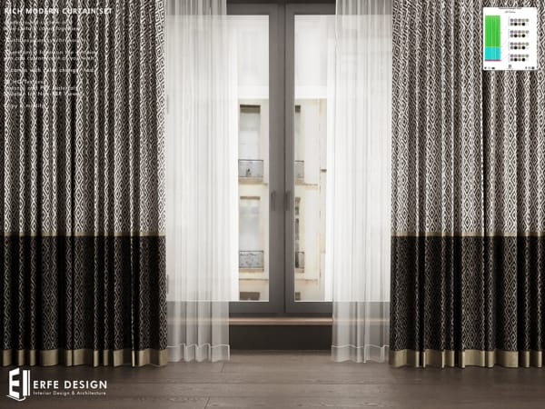 Rich Modern Curtain Set with HUD [Erfe Design]*