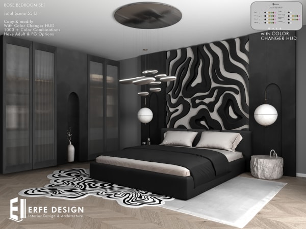 Rose Bedroom Set PG  55 LI  [Erfe Design] *