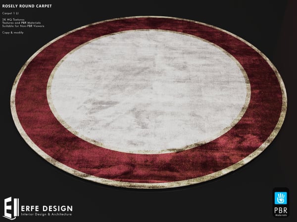 Rosely Round Carpet 1 LI [Erfe Design] *