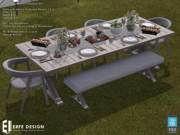 Season Table&Chairs PBR & NonPBR [Erfe Design] *