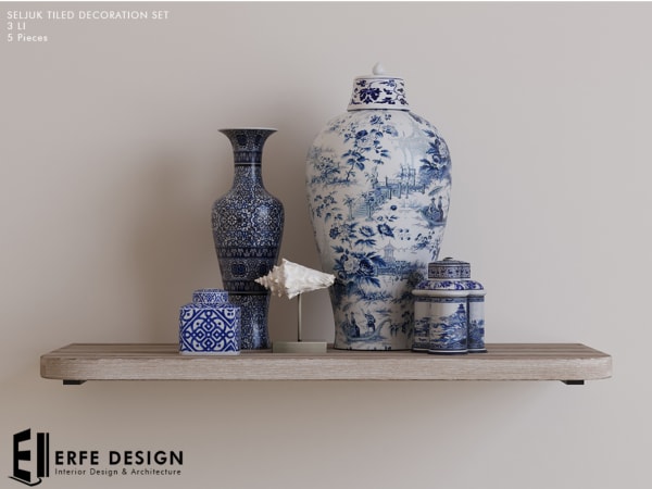 Seljuk tiled decoration set 3 LI [Erfe Design] *