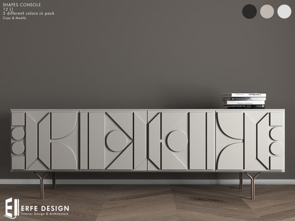 Shapes Console 3 Colors  12 LI  [Erfe Design] *