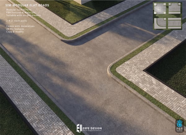 Sim Modular Flat Roads [Erfe Design] PACK