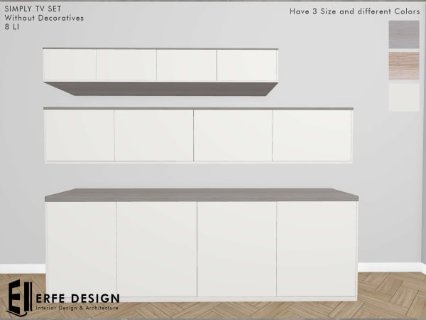 Simply Tv Console 3 Sized 3 Colors - [Erfe Design] *