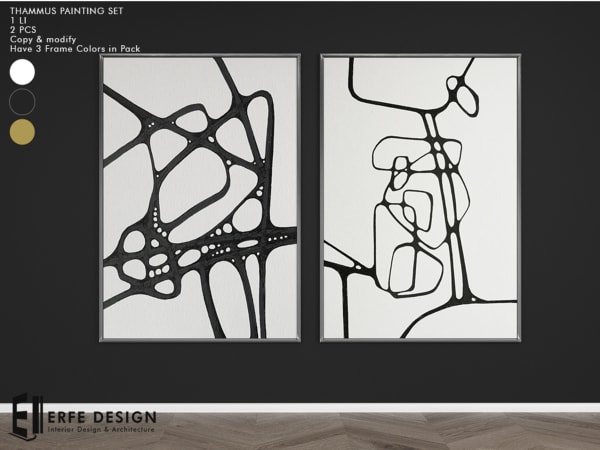 Thammus Painting Set 1 LI 3 frame colors [Erfe Design] *