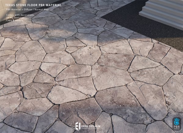Texas Stone Floor PBR Material 1 LI [Erfe Design] PACK