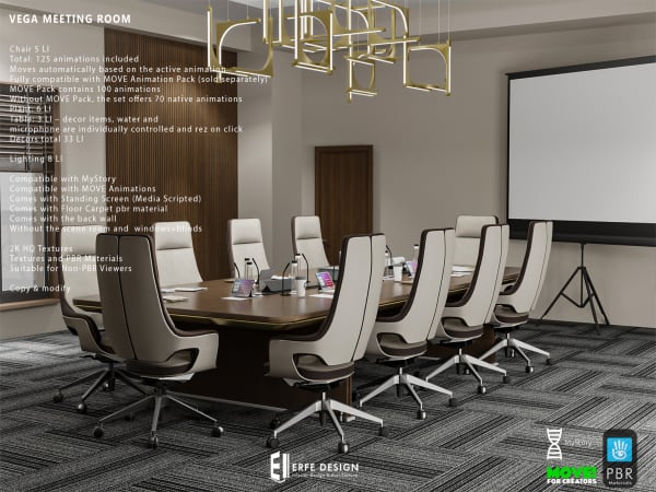 Vega Meeting table v2  suitable  MOVE! Anims[Erfe Design]*