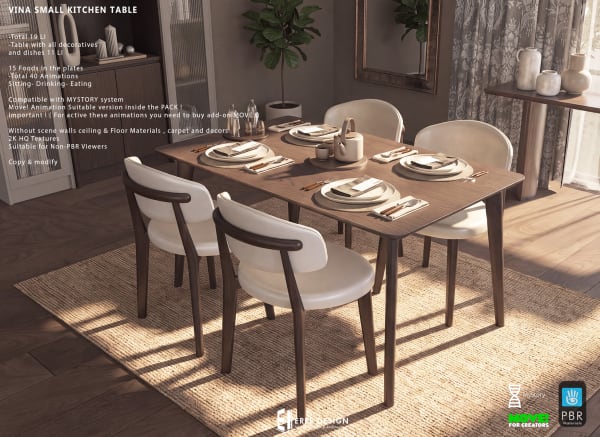 Vina Kitchen Small table set 19 LI PBR