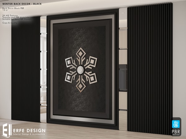 Winter Back Wall Black 13 LI PBR [Erfe Design] *
