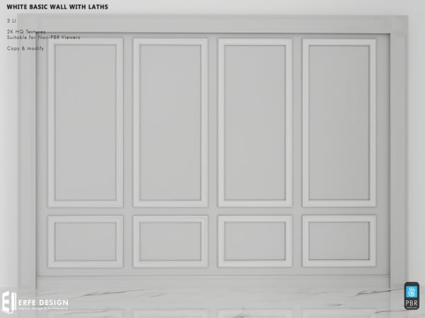 White Basic Wall with Lath 3 LI [Erfe Design]*
