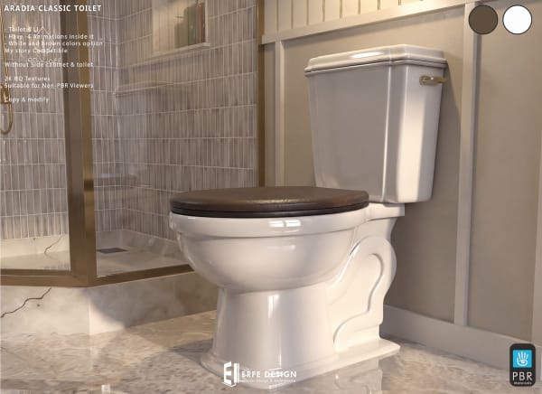 Aradia Toilet Brown & White PG ONLY