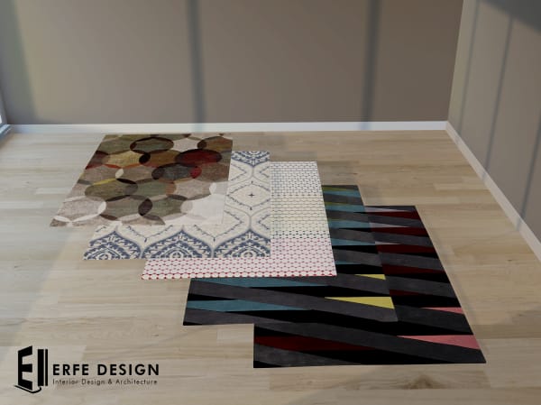 Bohem Multicolor Carpet Set 4 PCs [Erfe Design] *