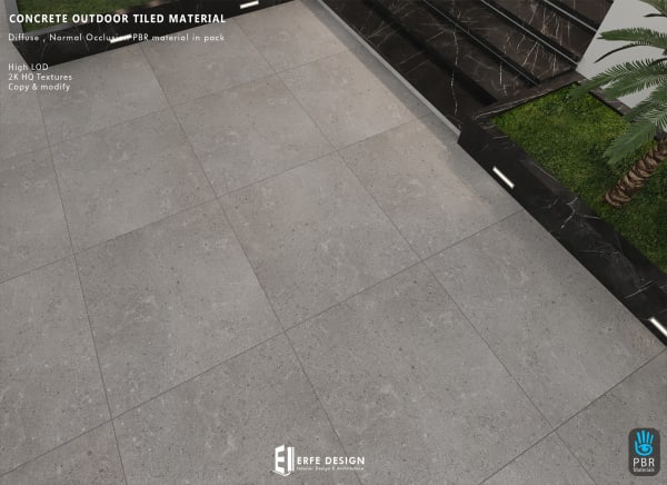 Concrete Outdoor Tiled  Material PBR [Erfe Design]*