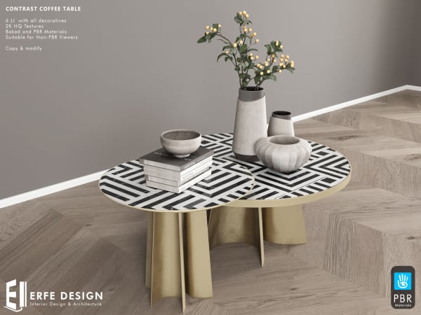 Contrast Coffee table 6 LI [Erfe Design] *