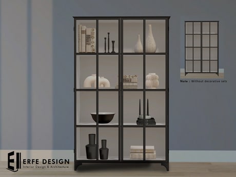 - Cratos glass bookcase 8 LI [Erfe Design] *
