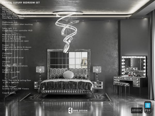 Crystal Luxury Bedroom Set PG [Erfe Design]*