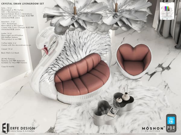 Crystal Swan Livingroom Set PG  PBR [Erfe Design] *
