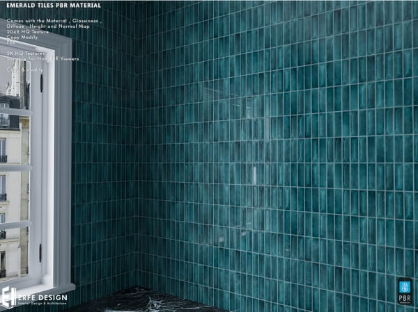 Emerald  Tiles  PBR Material*