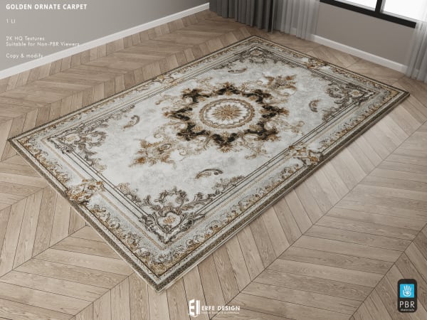 Golden Ornate Carpet 1 LI [Erfe Design]*