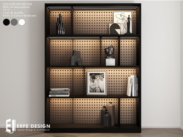 Hollow Bookcase 3 Colors 10 LI [Erfe Design]*
