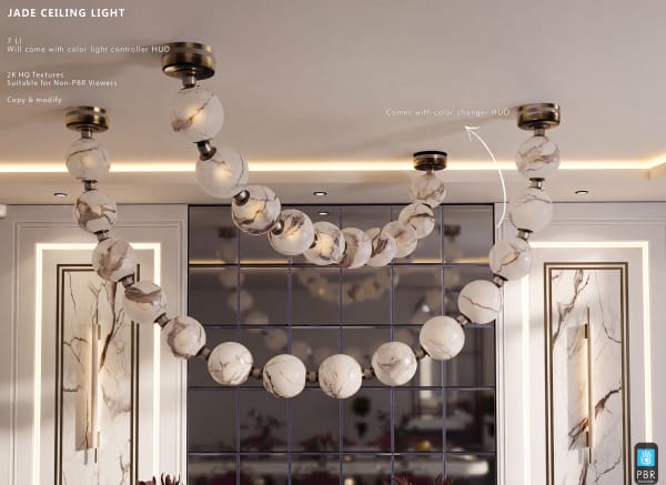 Jade Ceiling Light 7 LI
