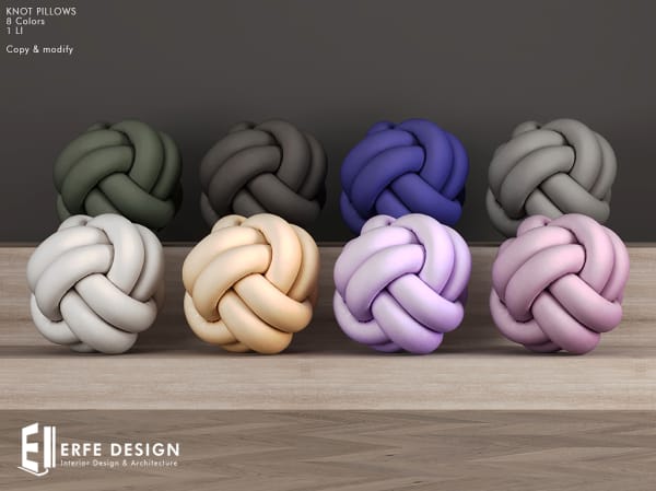 Knot Round Pillow  8 Colors [Erfe Design] *