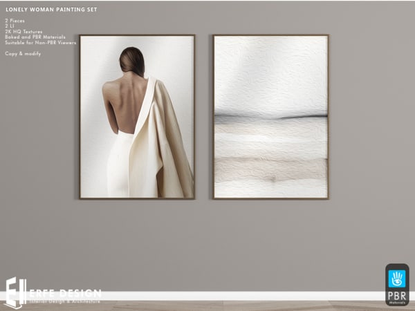 Lonely Woman oil painting 2 LI PBR [Erfe Design] *