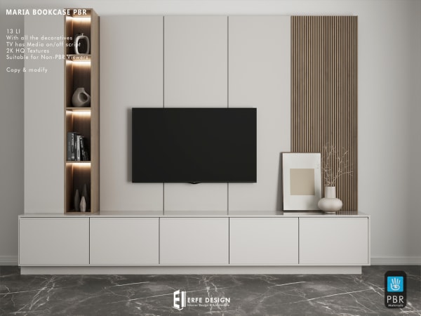 Maria Tv Set 13 LI PBR Cream [Erfe Design]*